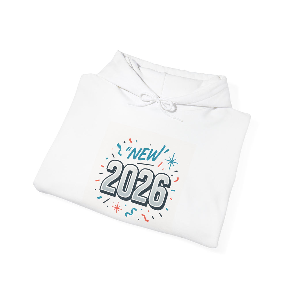 2026 New Year Hoodie – Retro Confetti Celebration Pullover