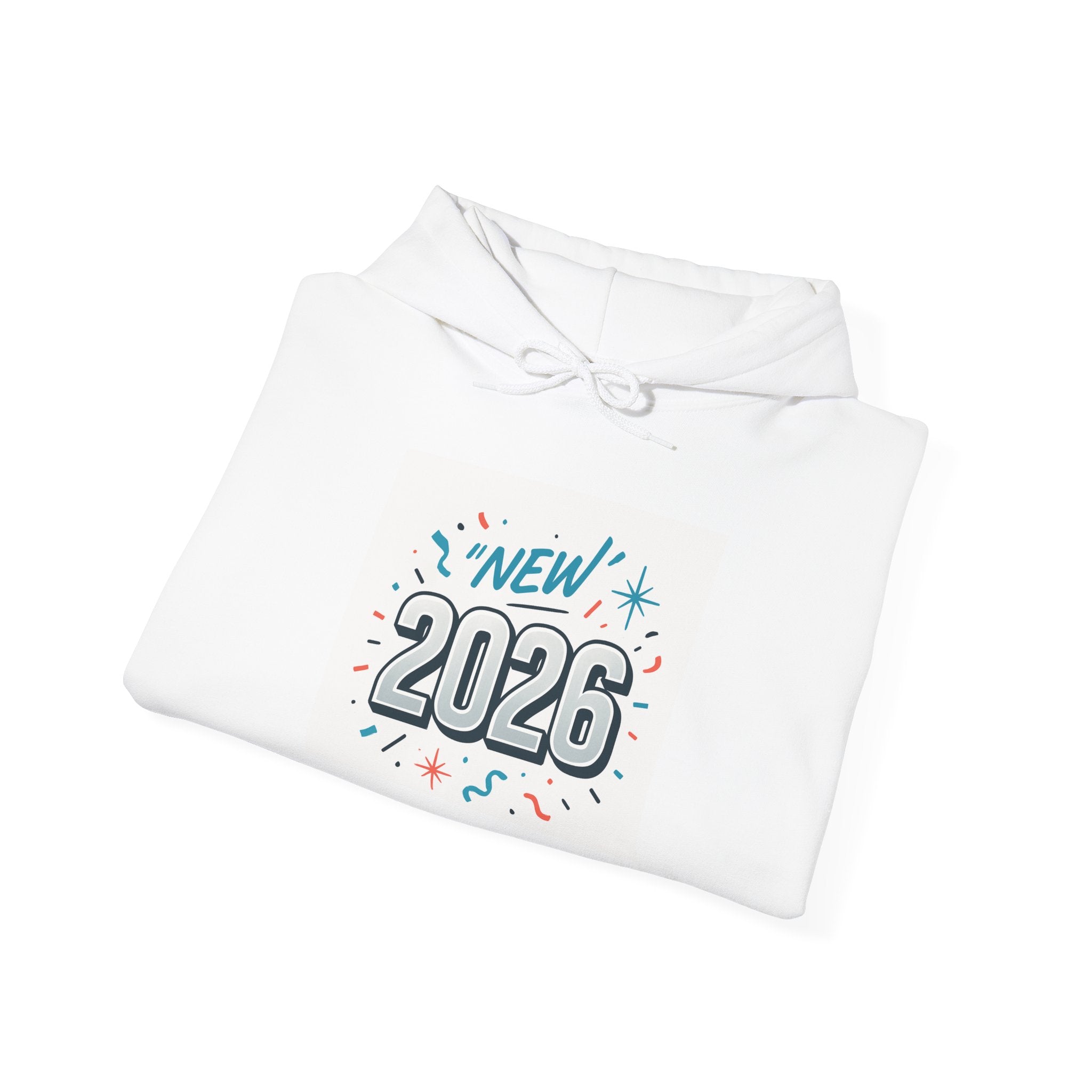 2026 New Year Hoodie – Retro Confetti Celebration Pullover