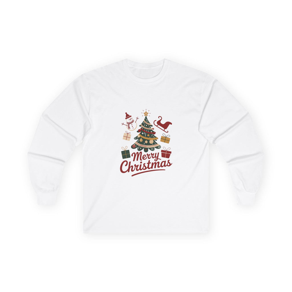 Merry Christmas Long Sleeve Tee - Unisex Holiday Apparel
